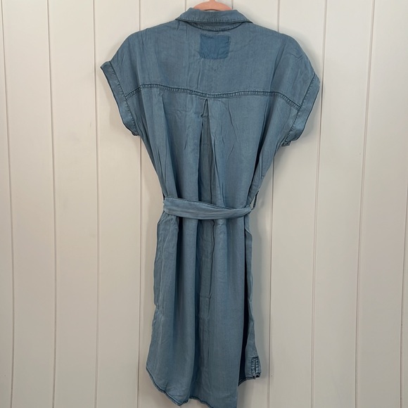 🆕Hem & Thread Chambray Button Down Belted Shirt Dress Denim Vintage Design - Picture 11 of 13